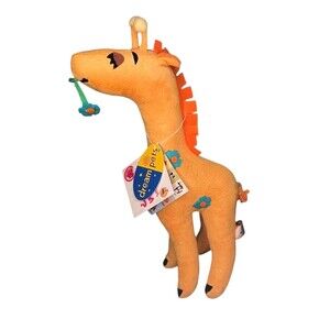 Dakin Dream Pet Applause Gypsy The Yellow Giraffe Blue Flowers On Body & Mouth